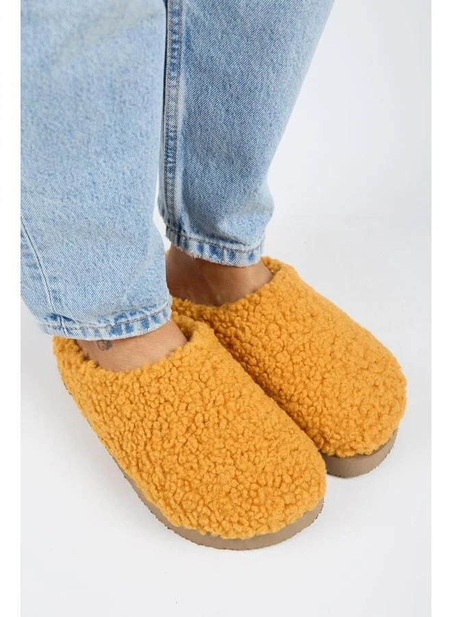 Manijero  (Orlina) Women's Tedy Sabo Platform Mustard Sandal. for Women | Best Price UAE
