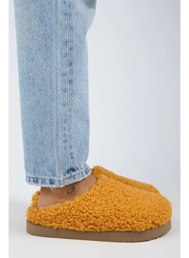 (Orlina) Women's Tedy Sabo Platform Mustard Sandal.