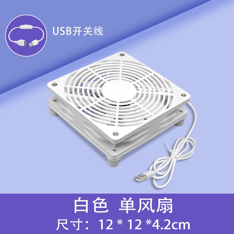 مروحة تبريد 12 سم رادياتور 12025 مجموعة حالة جهاز التوجيه صندوق العرض قاعدة تدفق محوري USB صامت 5 فولت - Image 4