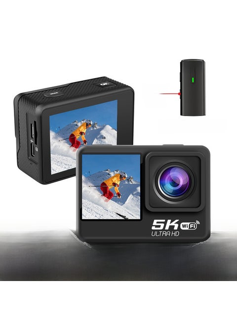 Wireless Microphone 5K Action Cam Outdoor Anti-Shake Wireless microphone +576 Camera +64G memory card
