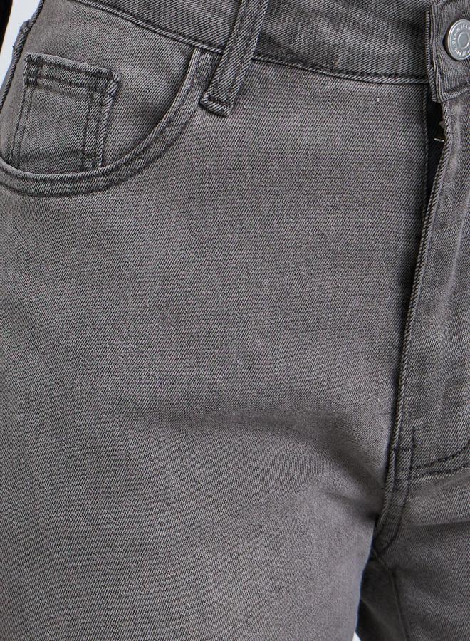 ستايلي جينز بوت كت بخصر متوسط مغسول ستايلي - Image 3