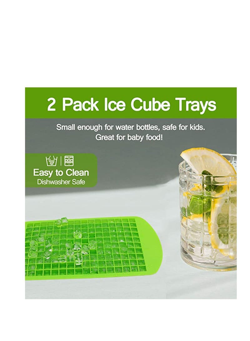 NIBEMINENT Silicone Mini Ice Cube Trays, Molds Easy Release Small for Chilling Drink, BPA Free Flexible Stackable and Durable Soft Mold Storage Containers Kitchen Holiday Party Drinks - Image 3