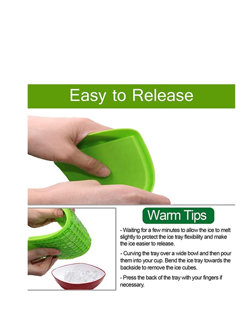 NIBEMINENT Silicone Mini Ice Cube Trays, Molds Easy Release Small for Chilling Drink, BPA Free Flexible Stackable and Durable Soft Mold Storage Containers Kitchen Holiday Party Drinks - Image 4