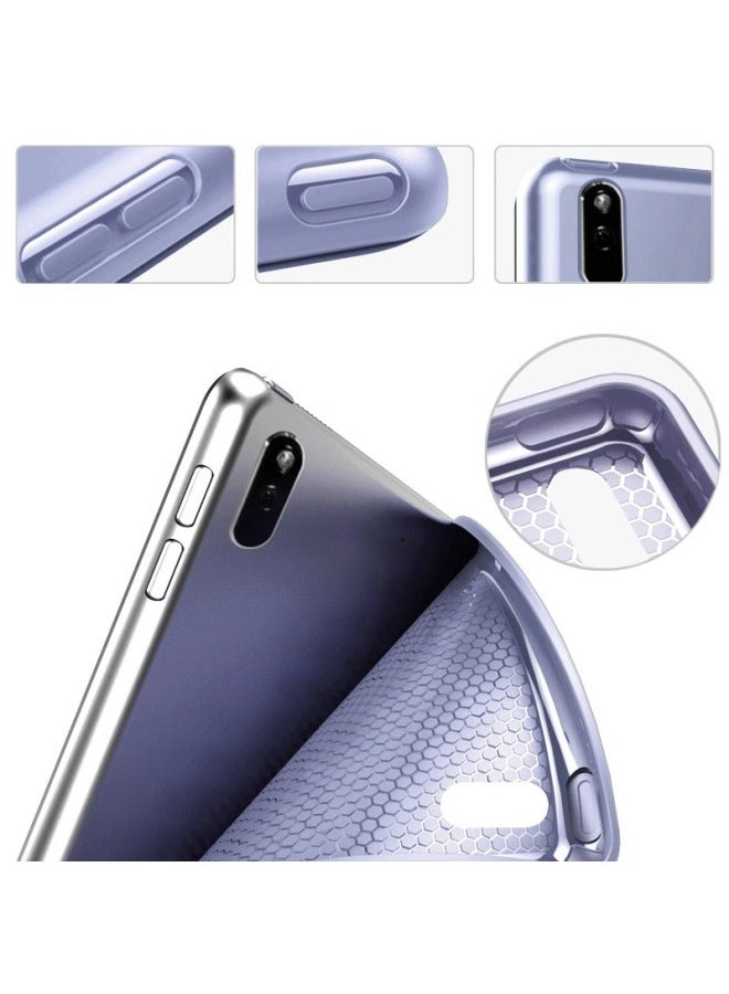 For Ipad9 Generation Protective Case 2024pro11 Inch IPad Tablet Protective Case Tri-fold Tablet Case IPadmini-Color:Lavender Gray-Applicable Models:Ipad 10.2inch (7/8/9 Only) - Image 5