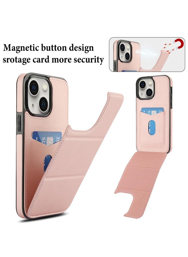 erorex Case For iPhone 15 Tri-fold Holder Leather Phone Case with Card Slot - Image 3