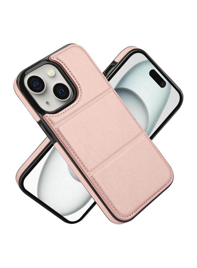 erorex Case For iPhone 15 Tri-fold Holder Leather Phone Case with Card Slot - Image 2