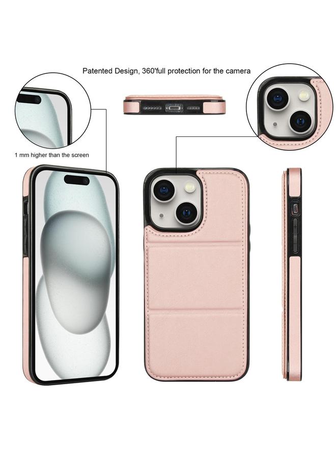 erorex Case For iPhone 15 Tri-fold Holder Leather Phone Case with Card Slot - Image 4