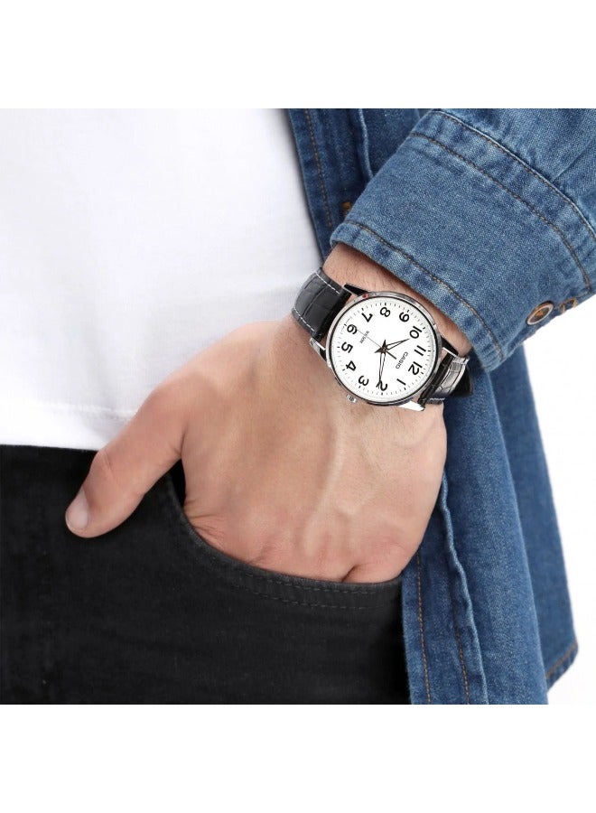 كاسيو ساعة يد من جلد نظام ثنائي MTP-1303L-7BVDF - Image 5