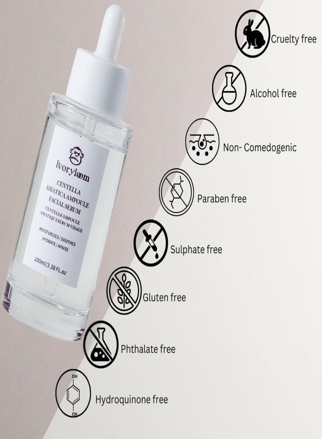 ivory loom ivoryloom Centella Asiatica Ampoule Serum - 100ML / 3.38 Fl. Oz | Gentle on Sensitive Skin | Lightweight, Non-Sticky Hydration | Soothing Care in Every Drop - Image 5