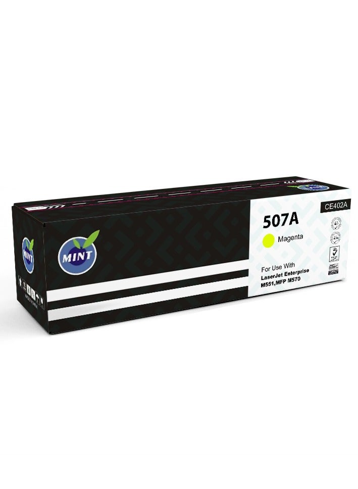 Mint Mint LaserJet Toner 507A-CE402A Yellow Compatible with LaserJet Pro 500 Color Printers MFP M570dn, M551n, M551xh, MFP M575dn, MFP M575f, MFP M575c - Image 2