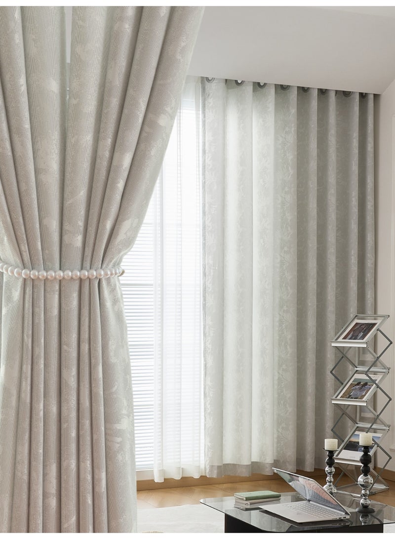 QBAID Sheer Privacy Curtains – Soft Light, Multiple Sizes & Three Top Styles for a Cozy Home - Image 1