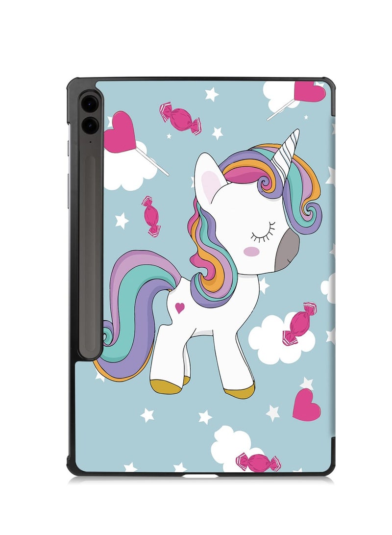 Case for Samsung Galaxy Tab S9 FE Plus 12.4 Inch 2023 SM-X610/SM-X616 Premium Leather Flap Tablet Case with Stand Function Auto Wake/Sleep Cover (Unicorn) - Image 3