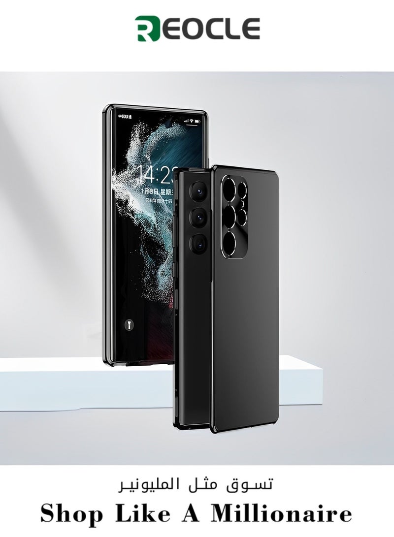 REOCLE Magnetic Phone Case Phone Cover Samsung Galaxy Magnetic Aluminum Metal Frame Phone Case for S23 S22 S21 Ultra Plus - Image 1