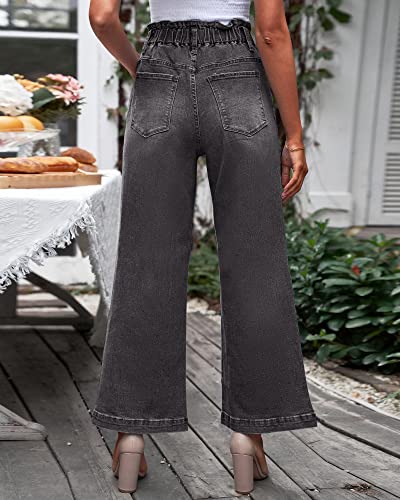 GRAPENT Women's Baggy Flare Jeans for Women Y2K Pants Jeans Women High Wsited Bell Bottom Jean Denim Pants X-Large Color Black Size 16 Size 18 - Image 2