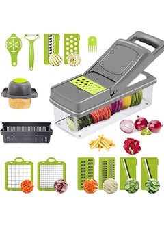 AGD Mandoline Slicer & Grater for Fruits & Vegetables 14-in-1 BPA-Free Spiral  - Image 1