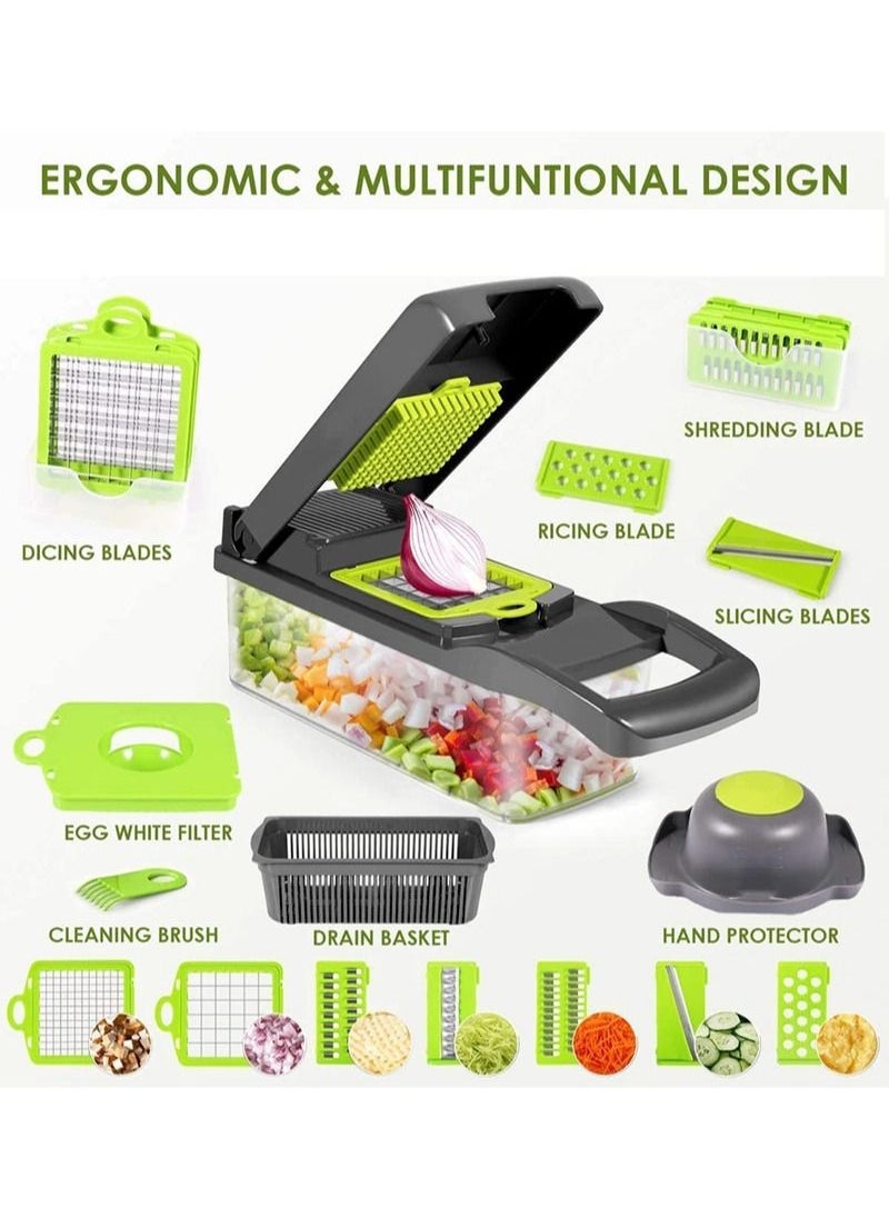 AGD - Mandoline Slicer & Grater for Fruits & Vegetables 14-in-1 BPA-Free Spiral - Image 1