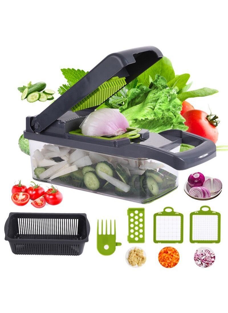 AGD - Mandoline Slicer & Grater for Fruits & Vegetables 14-in-1 BPA-Free Spiral - Image 1