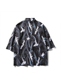 NIBEMINENT Short Sleeve Cotton Shirt Black  - Image 2