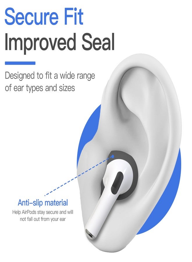 DamonLight [Fit in Case] 3 Pairs Cover for AirPods Pro 3 DamonLight Anti Scratches Add Grip Sport Ear Tips [US Patent Registered] Compatible with AirPods Pro 3rd Generation 2025 (Gray) - Image 5