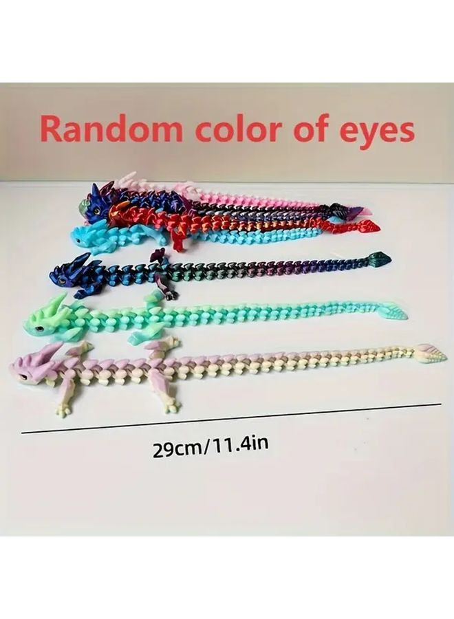 Random Candy Color 3D Printed Dragon Statue Durable Plastic Home Office Decor Fantasy Toy - Image 2