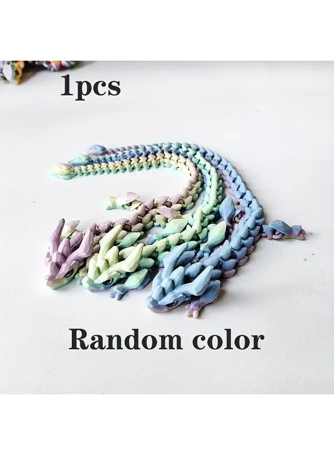 Random Candy Color 3D Printed Dragon Statue Durable Plastic Home Office Decor Fantasy Toy - Image 4