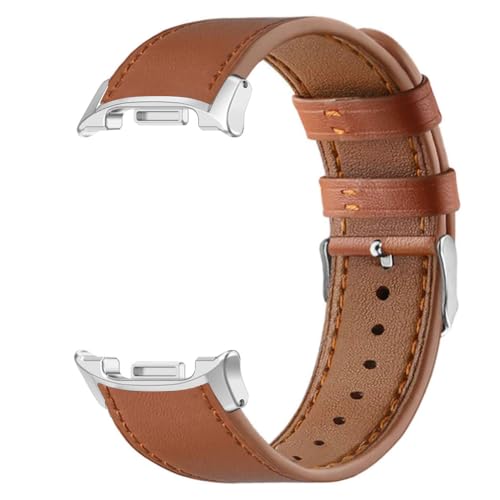 Sankel Compatible for Samsung Galaxy Watch 8 40mm 44mm/8 Classic 46mm Bands Leather, Women Men Genuine Leather Sport Replacement Strap Adjustable Wristbands Band for Galaxy Watch 8/8 Classic (Brown) - Image 4