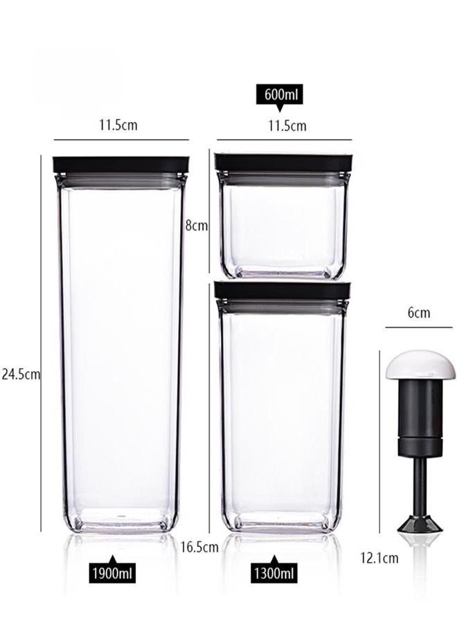 One large, one medium, and one small three piece vacuum sealed tank, with an additional suction pump - Image 4