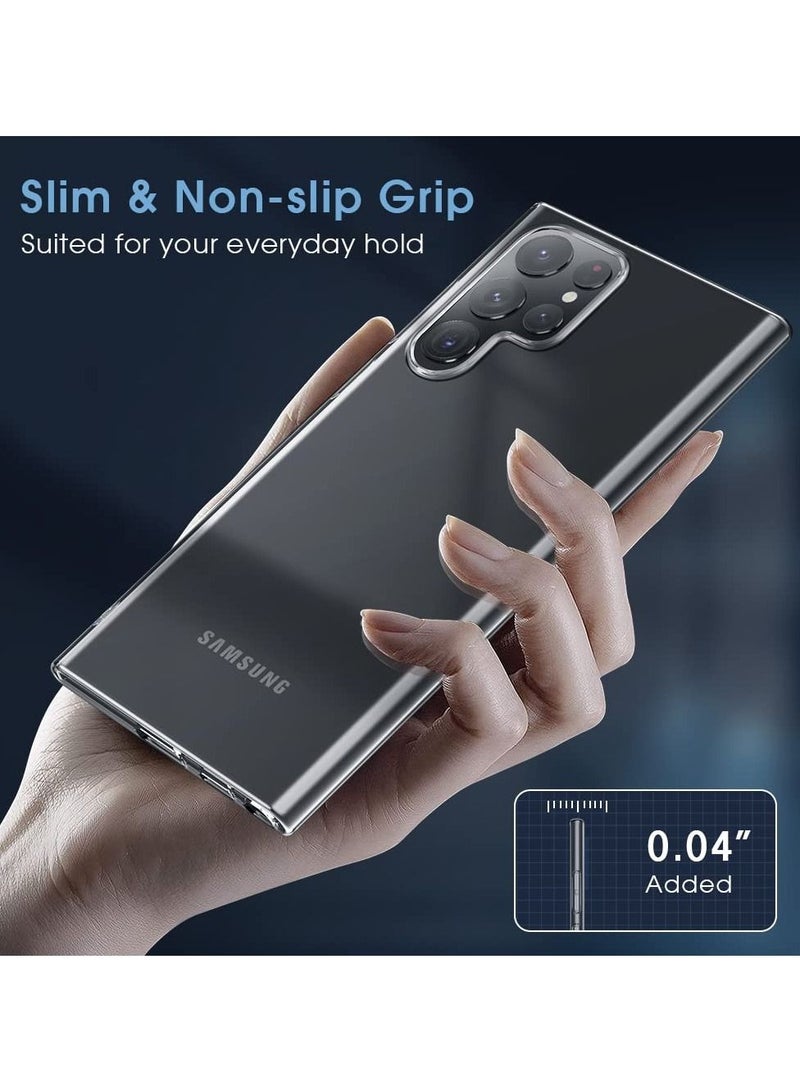 BORTONY Samsung Galaxy S23 Ultra Case 6.8 Inch Transparent Not Yellowing Scratch Resistant Protective Cover - Image 5