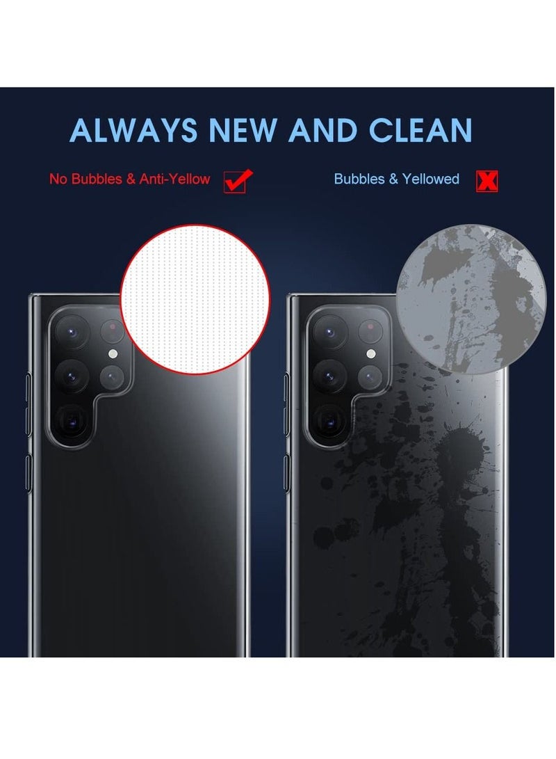 BORTONY Samsung Galaxy S23 Ultra Case 6.8 Inch Transparent Not Yellowing Scratch Resistant Protective Cover - Image 3