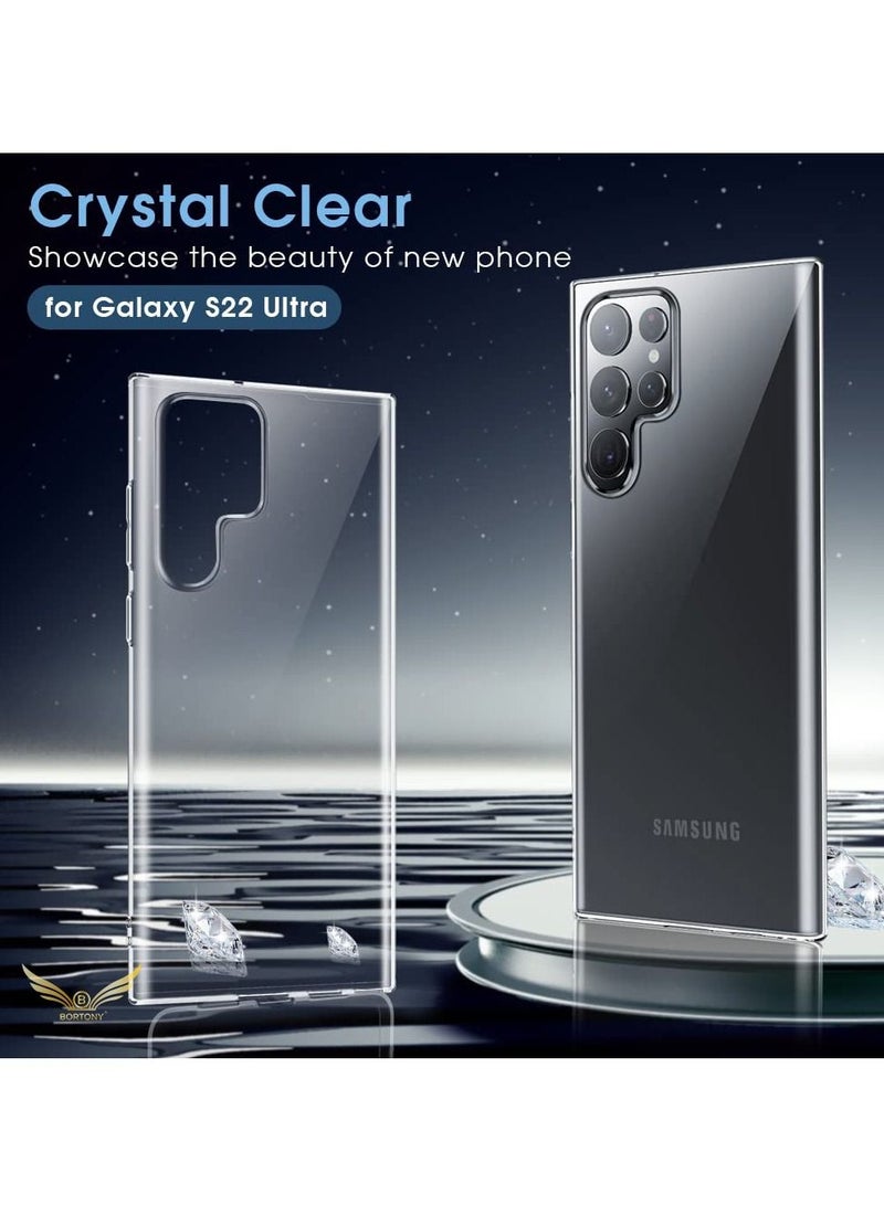 BORTONY Samsung Galaxy S23 Ultra Case 6.8 Inch Transparent Not Yellowing Scratch Resistant Protective Cover - Image 2