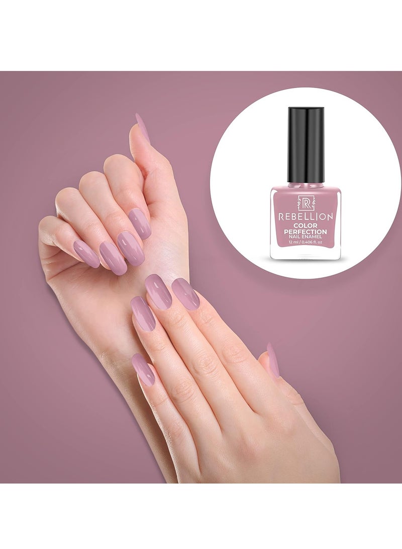Rebellion Color Perfection Nail Enamel 12ml Mauve pink Freewind me RG05 - Image 3