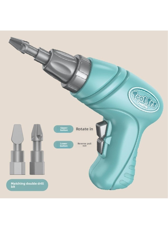 Assembled Toolbox Baby Puzzle Electric Drill Screwdriver Screw Repair Children Repair Toolbox-Color:Animal Space With Electric Drill 214PCs】 - Image 4