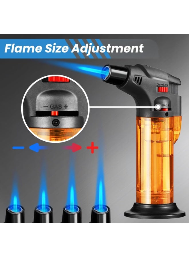 BEYTOR 3 Pcs Torch Lighters | Portable Butane Refillable Jet Flame Torch Lighter, Windproof, Safe, Multi Utility Lighter for Candles, Fireplaces, Campfires, Grill | Assorted Colors - Image 4