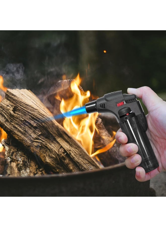 BEYTOR 3 Pcs Torch Lighters | Portable Butane Refillable Jet Flame Torch Lighter, Windproof, Safe, Multi Utility Lighter for Candles, Fireplaces, Campfires, Grill | Assorted Colors - Image 2