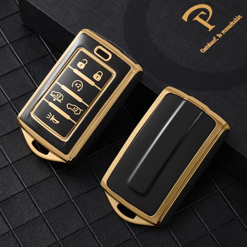 ELOHEI Key Fob Cover for Jeep, Premium Soft Full Protection Key Fob Case for 2022 2023 2024 Jeep Cherokee Grand Cherokee Wagoneer Grand Wagoneer Compass Renegade Accessories(Black) - Image 2