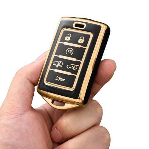 ELOHEI Key Fob Cover for Jeep, Premium Soft Full Protection Key Fob Case for 2022 2023 2024 Jeep Cherokee Grand Cherokee Wagoneer Grand Wagoneer Compass Renegade Accessories(Black) - Image 5