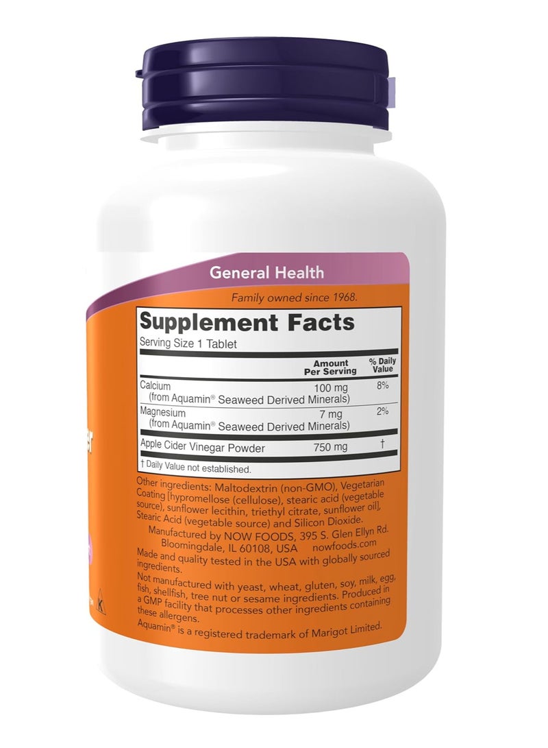 ناو مكمل غذائي بخل التفاح، 750 ملغ، 180 قرص - Image 2