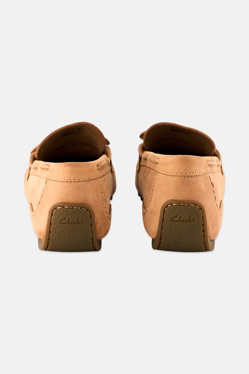 clarks Men Standard Oswick Step Slip On Casual Shoes, Light Tan - Image 2