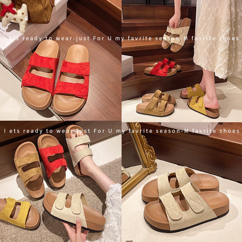 Birkenbone Slippers Women'S Outer Wear Summer Vintage Velcro Type Casual Sofa Sandals And Slippers Women - Image 5