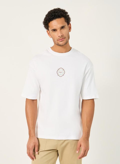 Oversized Back Graphic Print T-Shirt