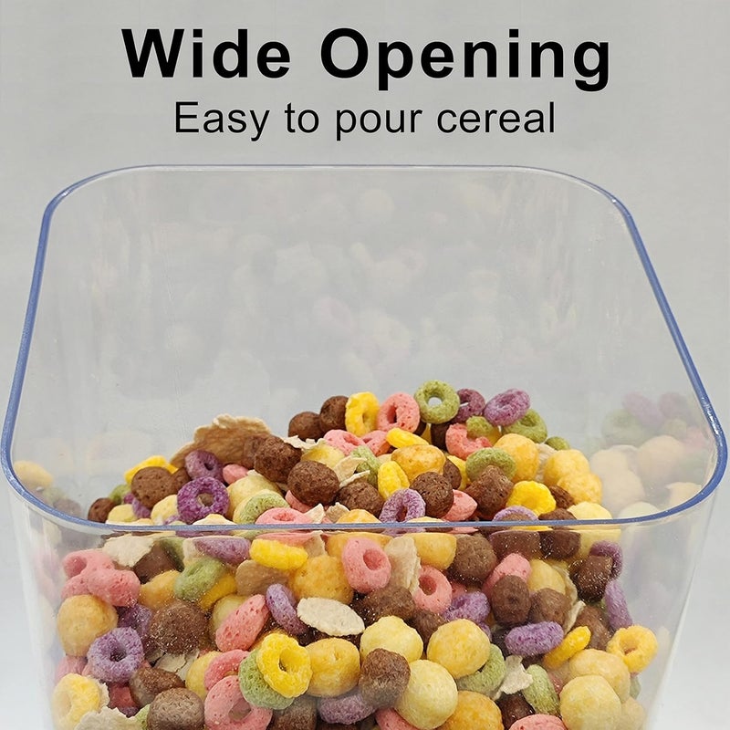 Zeadesign 5L Cereal Dispenser Countertop with lids, Organization and Storage Containers for Kitchen and pantry, Rice Dispenser for food, Cereal, Beans, Nuts, Snack,Oatmeal, Dog Food, Bird Seed, Black, 1Pc - Image 1