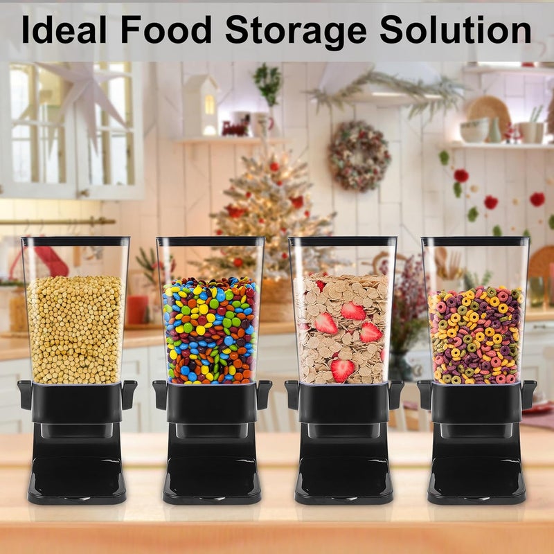 Zeadesign 5L Cereal Dispenser Countertop with lids, Organization and Storage Containers for Kitchen and pantry, Rice Dispenser for food, Cereal, Beans, Nuts, Snack,Oatmeal, Dog Food, Bird Seed, Black, 1Pc - Image 4