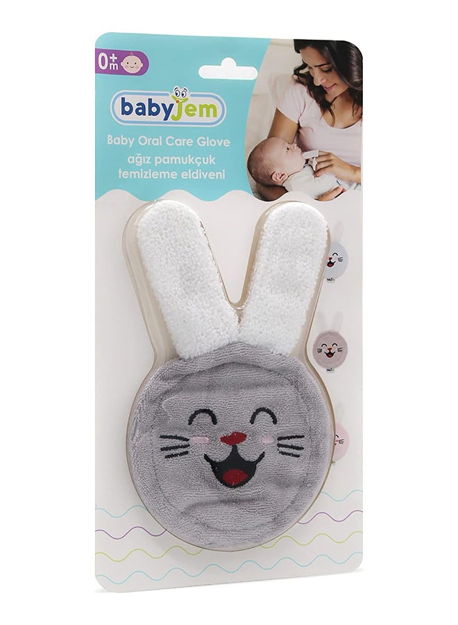 BabyJem Oral Care Glove, 0 Months +, Grey  - Image 1