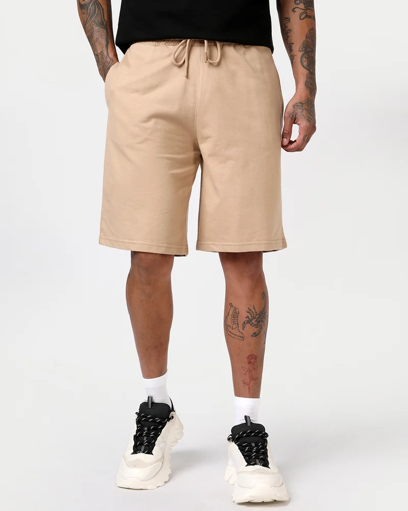بيواكوف Men's Ginger Root Brown Oversized Shorts