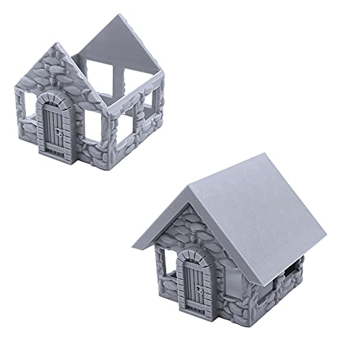 EnderToys Stone Houses Terrain Scenery for Tabletop 28mm Miniatures Wargame 3D Printed and Paintable - Image 5