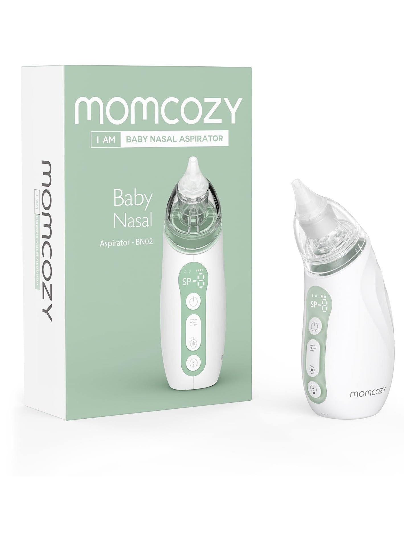 Momcozy Rechargeable Portable Baby Nasal Aspirator With Light And Music 