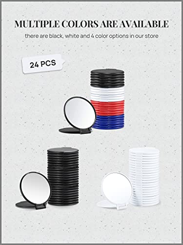 Getinbulk Compact Mirror Bulk, Round Makeup Mirror for Purse, Set of 24 (White) - Image 3