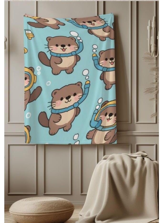 general Baby and children's cartoon flannel thin blanket (warm and comfortable, suitable for sleep, game use) 70cm*100cm - Image 1