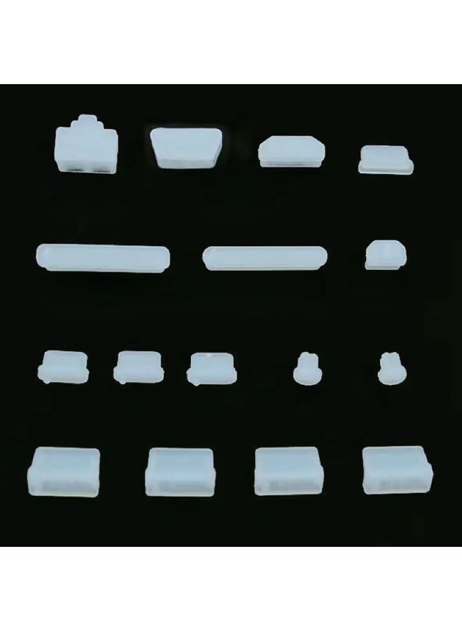 16 Pcs USB Port Cover, 10 Types Silicone Laptop Ports Cover Dust Plugs , USB Type-C Dust Stopper - Image 1