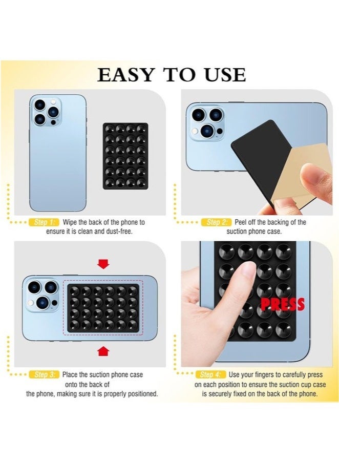 Angola Panda 15 Pack Silicone Suction Phone Case Mount, Non Slip Sticky Phone Grip for Cellphone, Silicon Adhesive Suction Cup Phone Mount, Strong Grip Holder for Selfies and Videos Suitable for bathroom, mirror, hands-free, selfie, video(15colors)  - Image 2